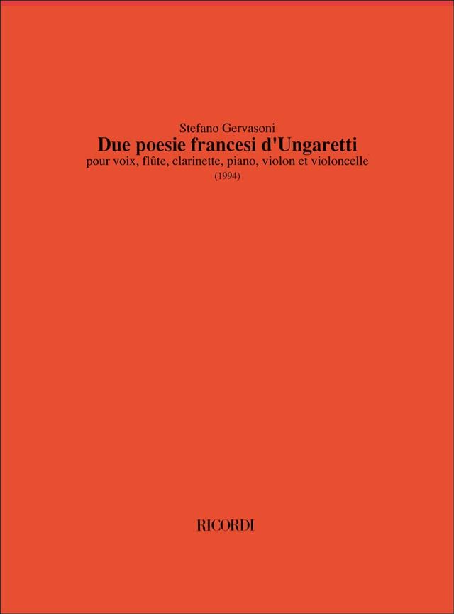 Due Poesie Francesi Di Ungaretti